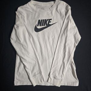 Nike White Crewneck with Black Logo